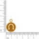 Pingente Ferradura Dourado com Amarelo Queimado 18mm