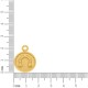Pingente Medalha Ferradura Dourado 18mm