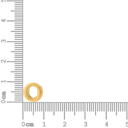 Passador Letra O Ouro 10mm
