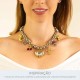 Pingente Ferradura Níquel com Strass 20mm