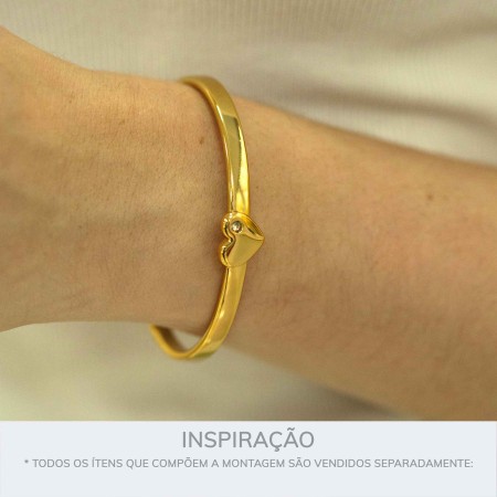 Pulseira Coração P Ouro 62mm