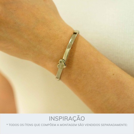 Pulseira Coração P Níquel 62mm