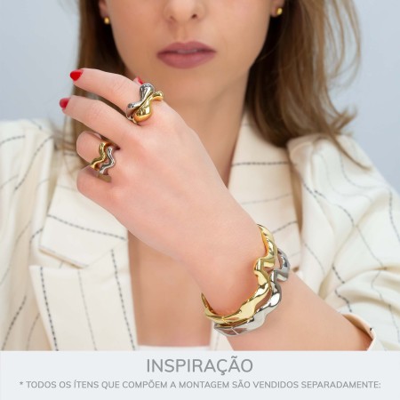 Anel Dourado Maré N° 20