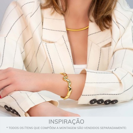 Bracelete Dourado Maré 68mm