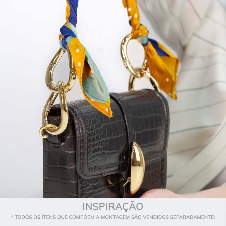 Argola Articulada Dourada Orgânica 57mm