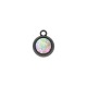 Pingente Ponto de Luz Grafite com Strass 15mm