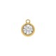 Pingente Ponto de Luz Ouro com Strass 15mm