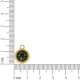 Pingente Ponto de Luz Ouro com Strass Black 15mm