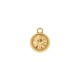 Pingente Ponto de Luz Ouro com Strass Dourado 15mm
