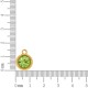 Pingente Ponto de Luz Ouro com Strass Verde 15mm