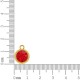 Pingente Ponto de Luz Ouro com Strass Vermelho 15mm