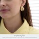 Brinco Dourado Mineral 30mm