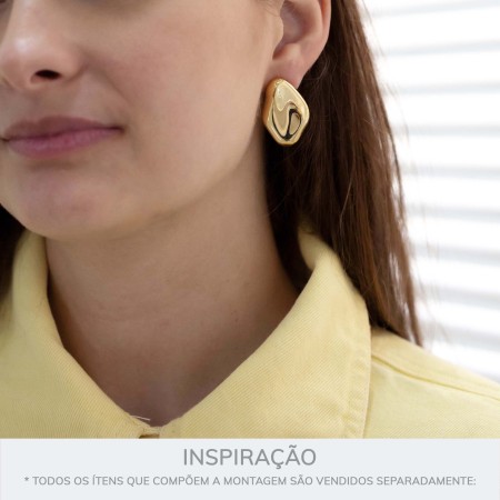 Brinco Dourado Mineral 30mm