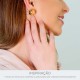 Brinco Ouro com Caramelo 18mm