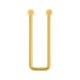 Entresseio Retangular Ouro 78mm