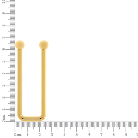 Entresseio Retangular Ouro 78mm