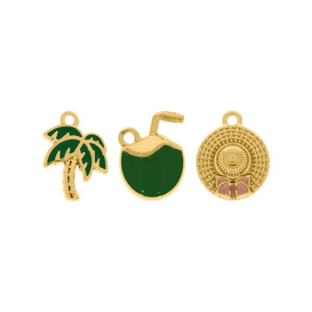 Conjunto Pingentes Praia Ouro