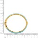 Bracelete Dourado com Azul Turquesa 68mm