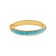 Bracelete Dourado com Azul Turquesa 68mm