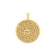 Pingente Medalha Oração Pai Nosso Dourado 51mm