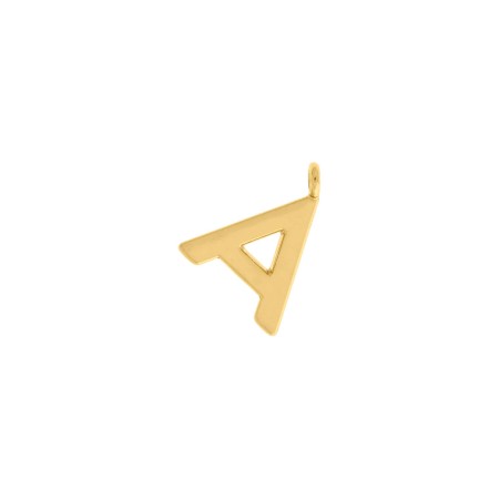 Pingente Letra A Dourado 15mm