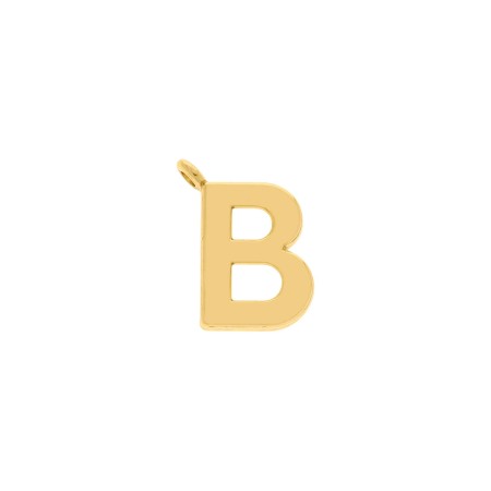 Pingente Letra B Dourado 15mm