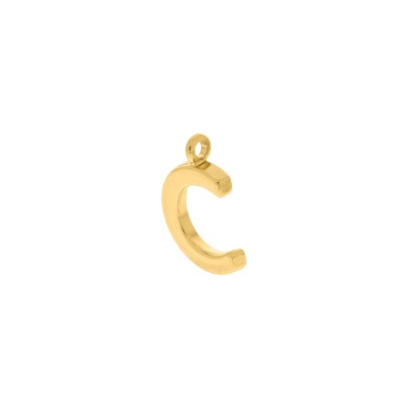 Pingente Letra C Dourado 15mm