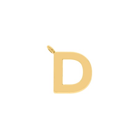 Pingente Letra D Dourado 15mm