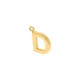 Pingente Letra D Dourado 15mm