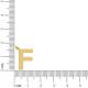 Pingente Letra F Dourado 15mm