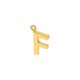 Pingente Letra F Dourado 15mm
