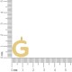 Pingente Letra G Dourado 15mm