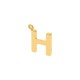 Pingente Letra H Dourado 15mm