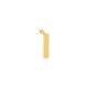 Pingente Letra I Dourado 15mm