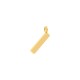 Pingente Letra I Dourado 15mm