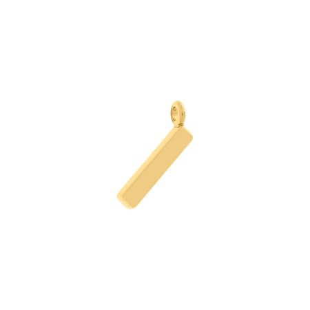Pingente Letra I Dourado 15mm