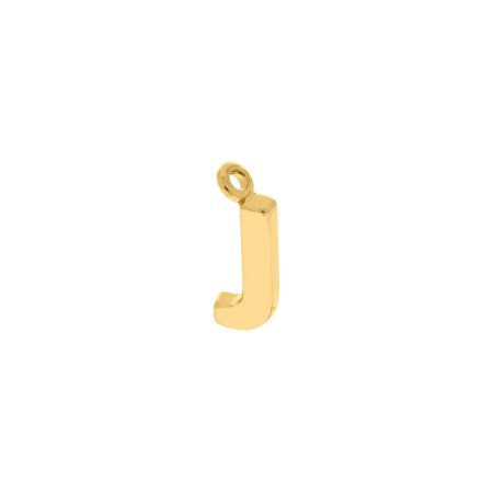 Pingente Letra J Dourado 15mm
