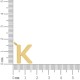 Pingente Letra K Dourado 15mm