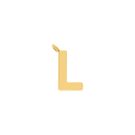 Pingente Letra L Dourado 15mm