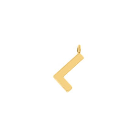 Pingente Letra L Dourado 15mm
