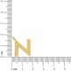 Pingente Letra N Dourado 15mm