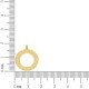 Pingente Letra O Dourado 15mm