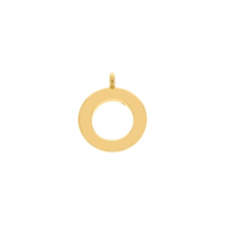 Pingente Letra O Dourado 15mm