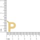 Pingente Letra P Dourado 15mm