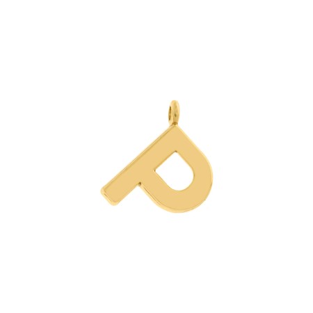 Pingente Letra P Dourado 15mm