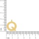 Pingente Letra Q Dourado 15mm