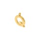 Pingente Letra Q Dourado 15mm