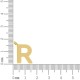 Pingente Letra R Dourado 15mm