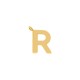 Pingente Letra R Dourado 15mm
