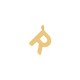 Pingente Letra R Dourado 15mm